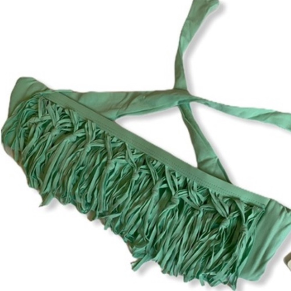 L Space Fringe Bandeau Bikini Top NWT